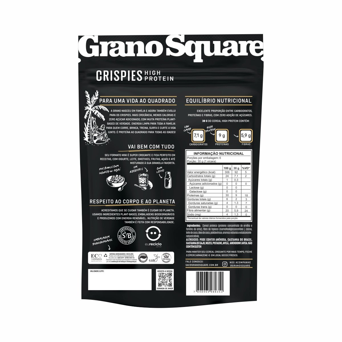 Crispies GranoSquare PROTEIN Choco Crunchy 180g