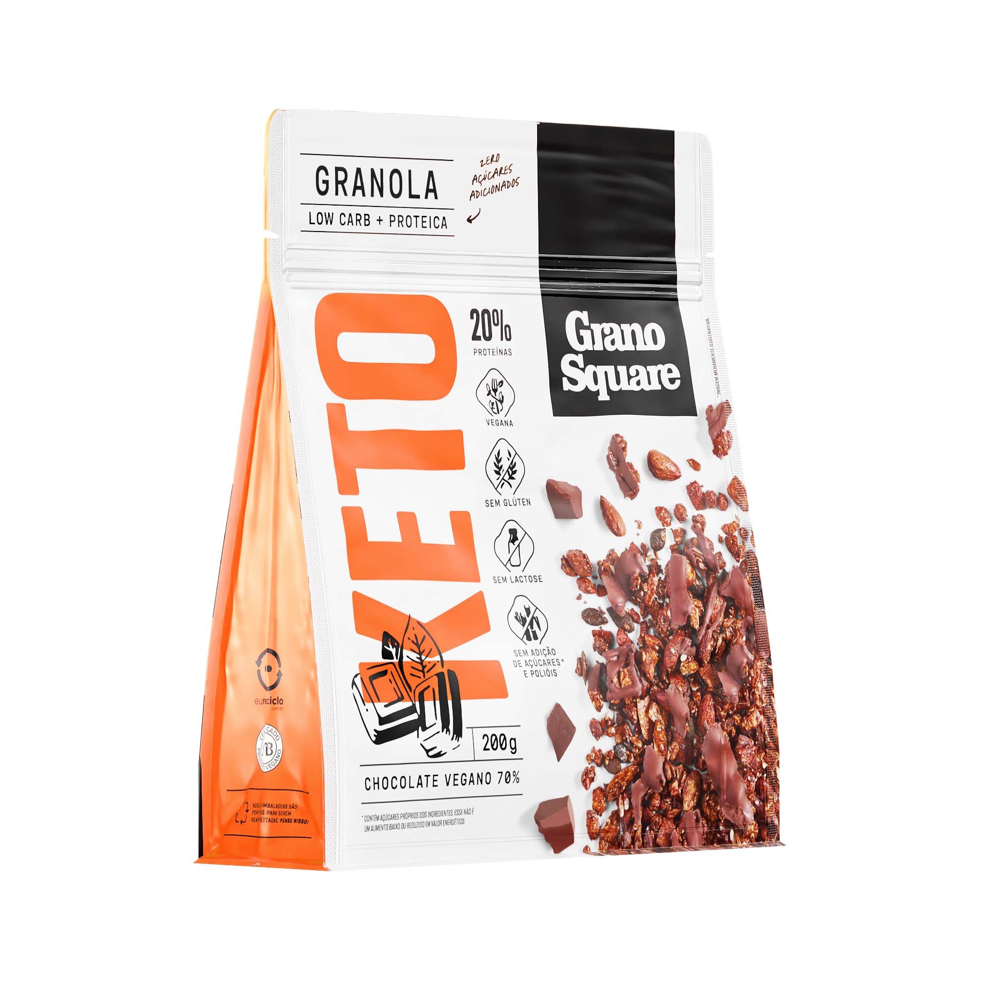 Granola GranoSquare KETO Chocolate 200g