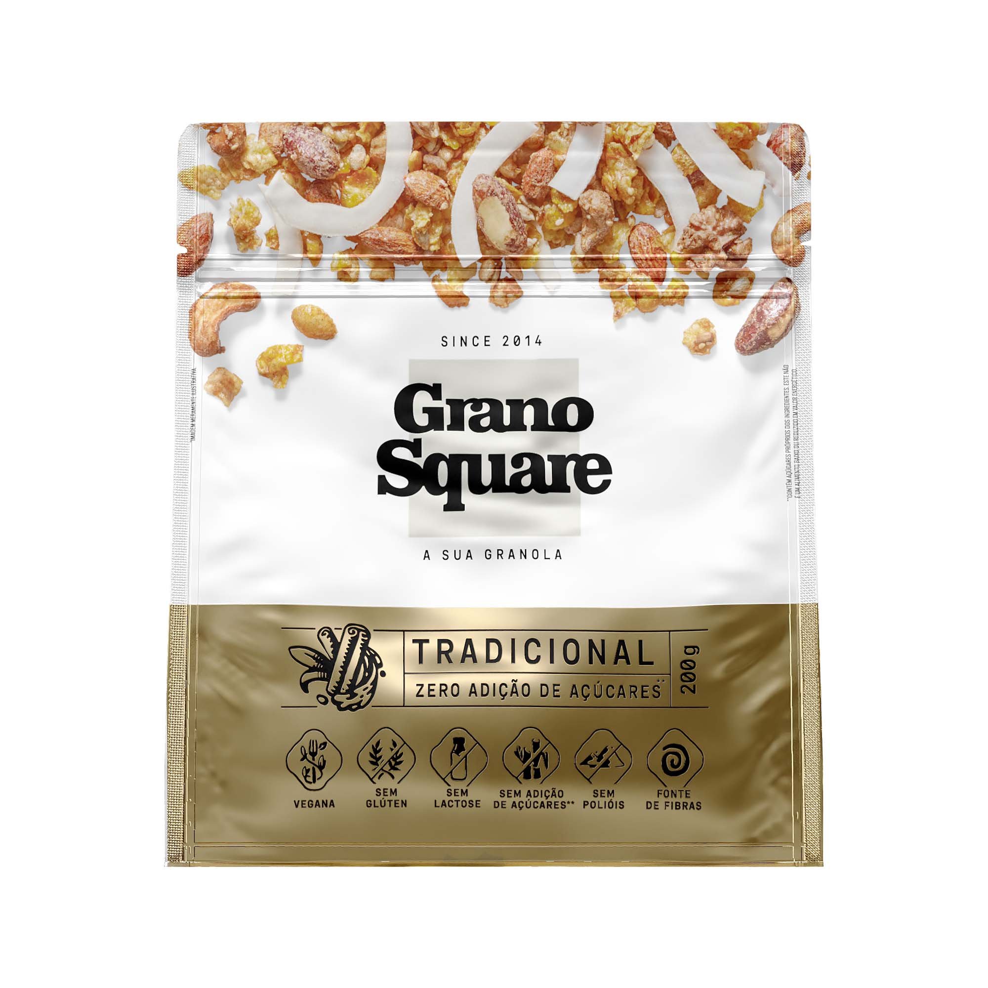 Granola GranoSquare Premium Tradicional ZERO AÇÚCAR 200g