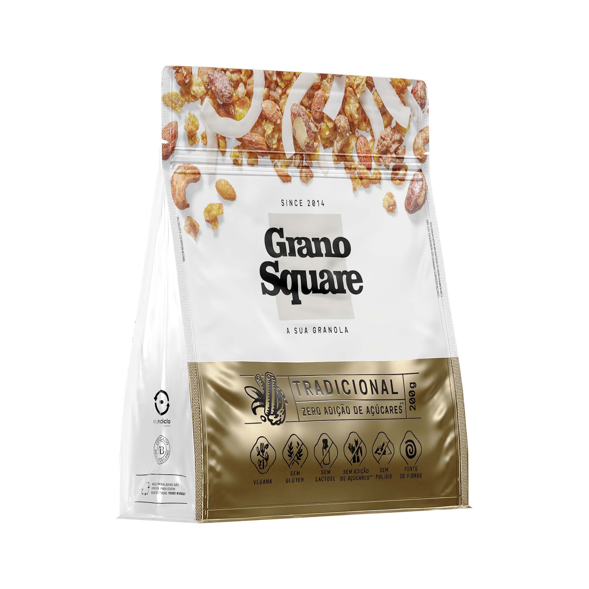 Granola GranoSquare Premium Tradicional ZERO AÇÚCAR 200g