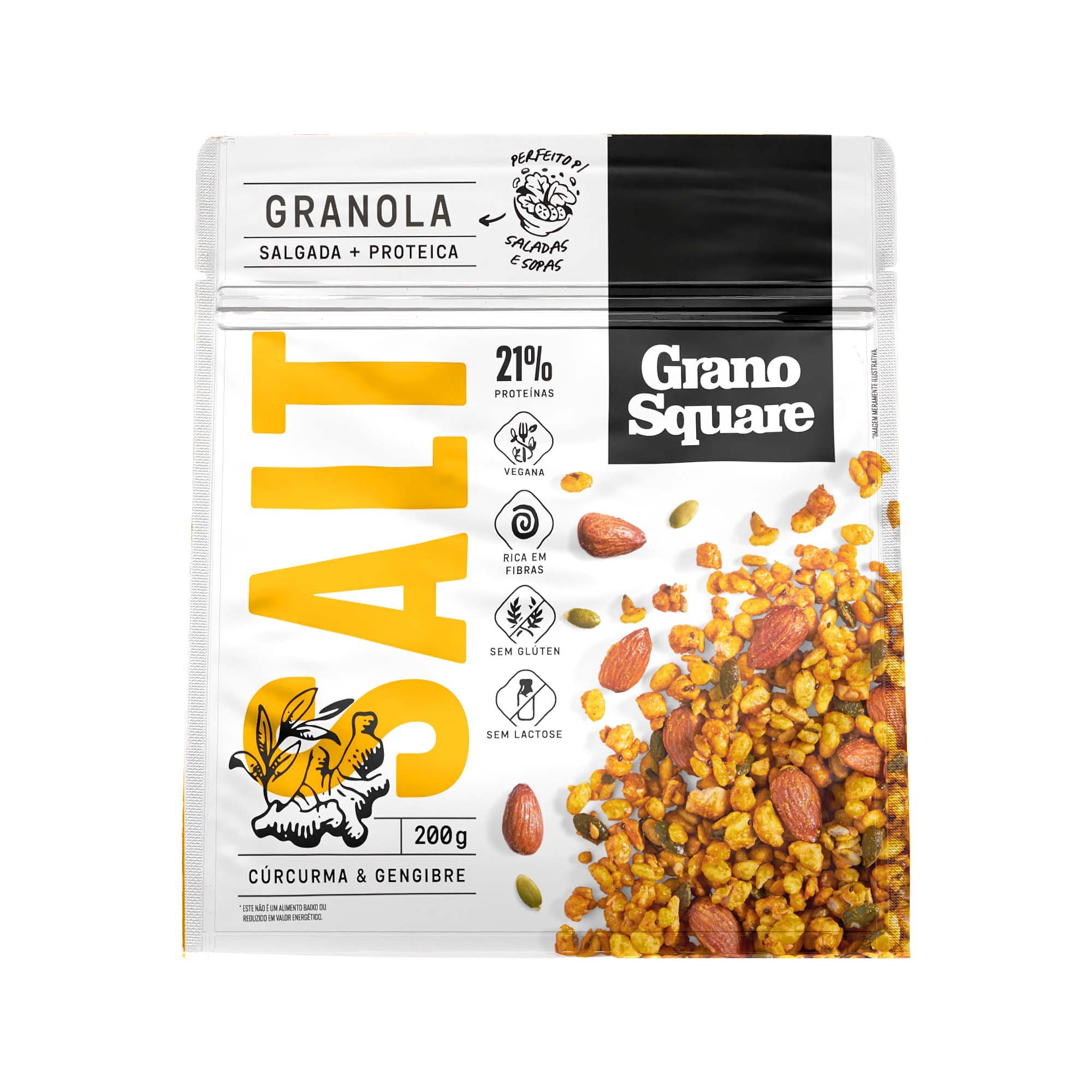 Granola GranoSquare SALT Cúrcuma e Gengibre 200g