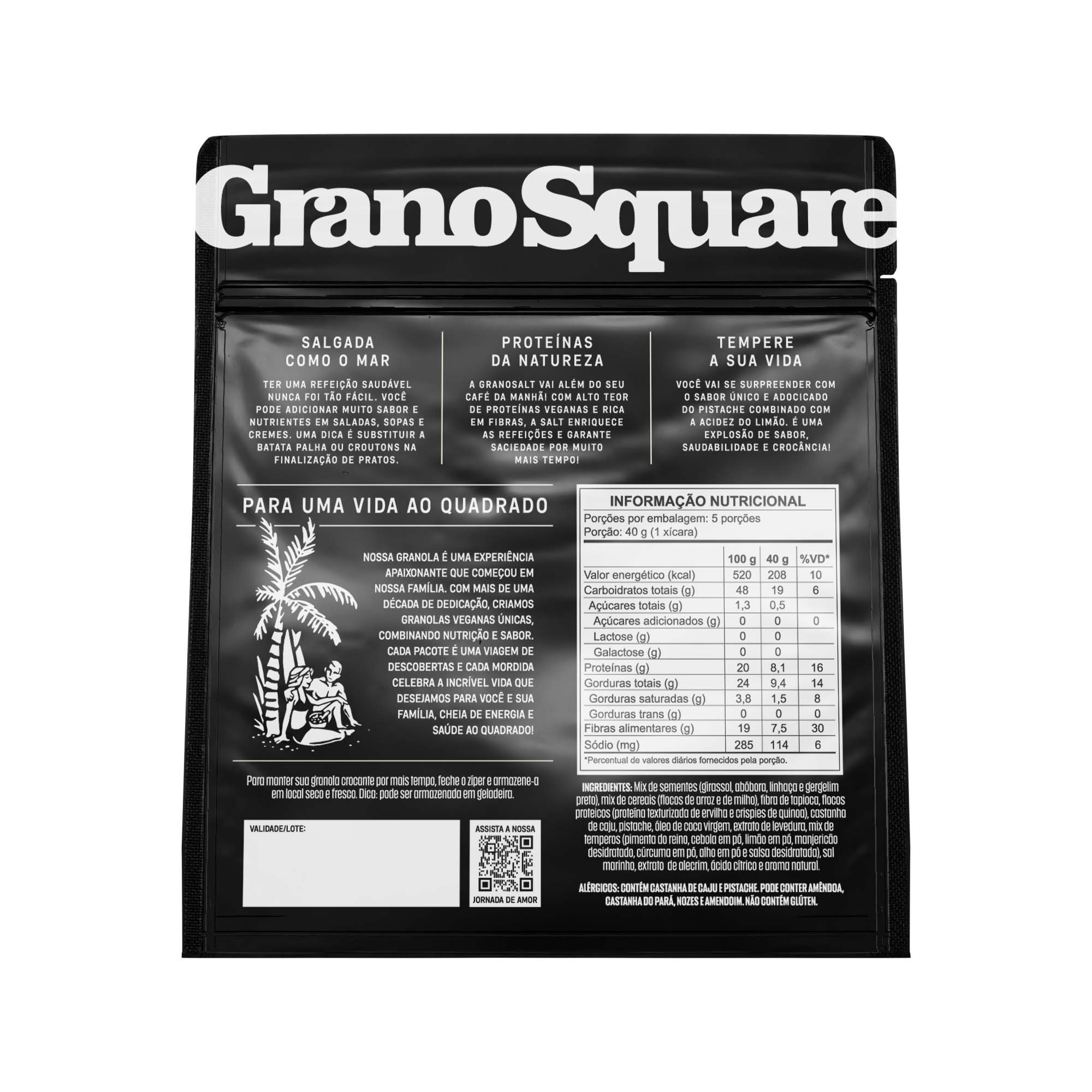 Granola GranoSquare SALT Pistache com Limão 200g