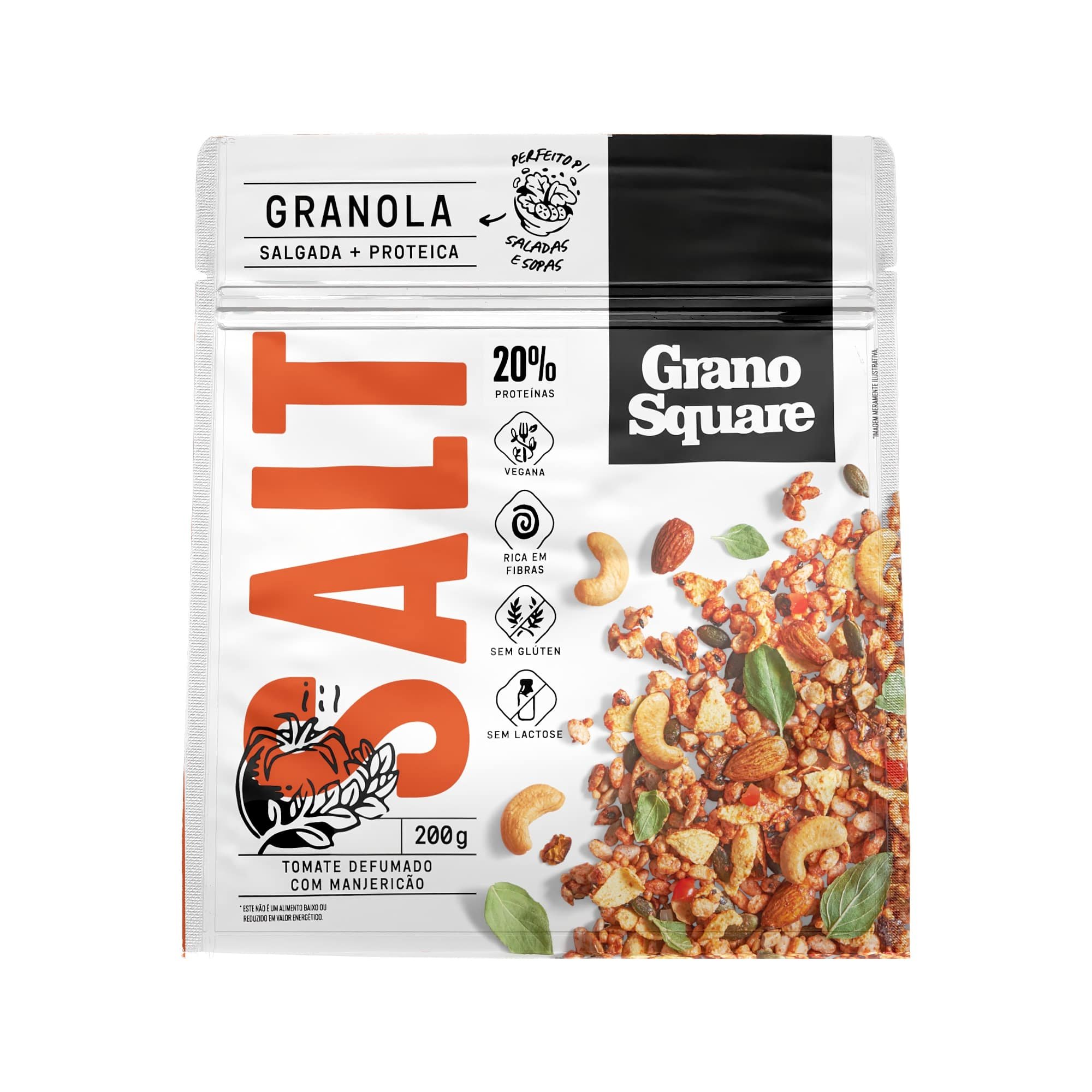 Granola GranoSquare SALT Tomate Defumado com Manjericão 200g